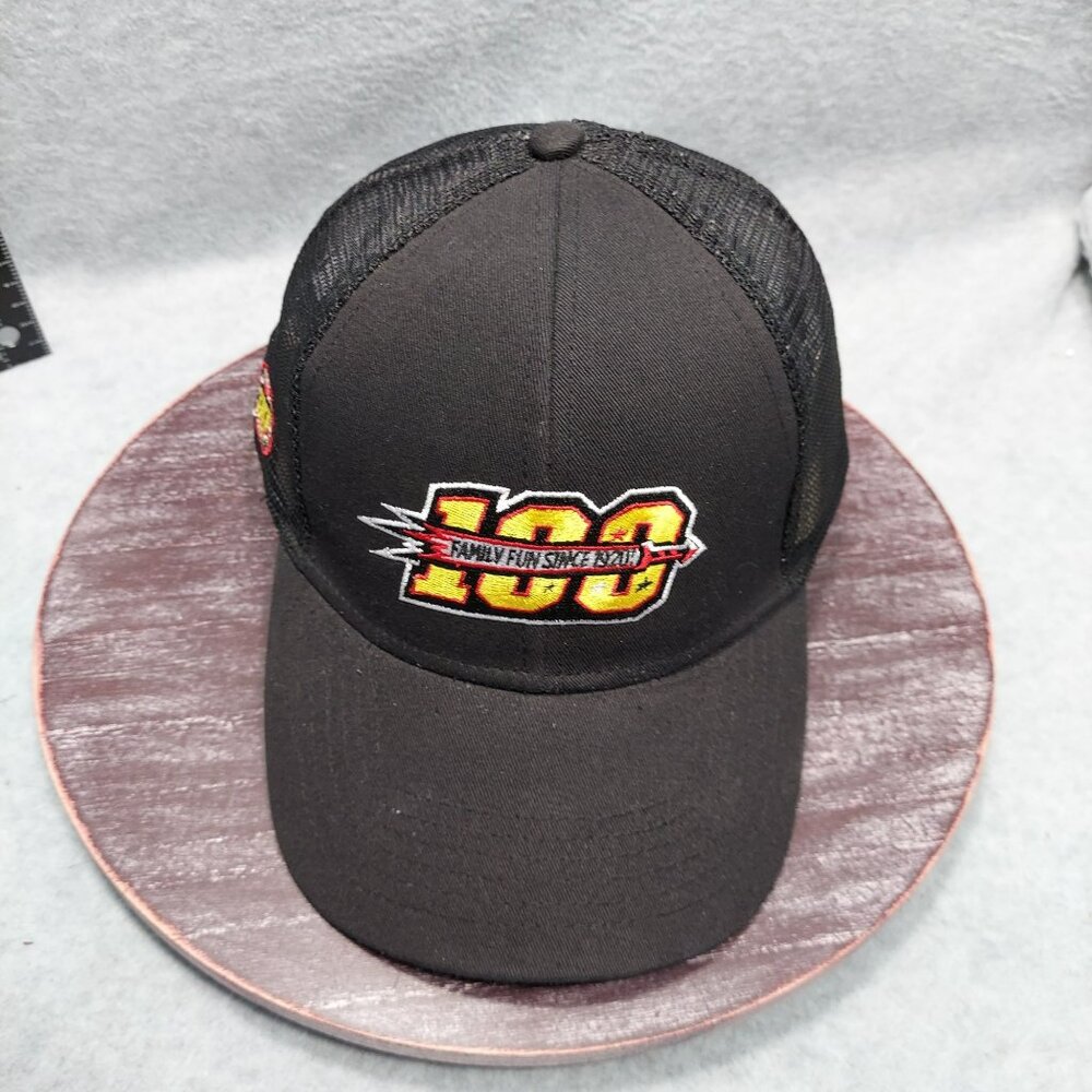 100 Family Fun Since 1921 Black Mesh Trucker Hat Adjustable Snapback NWT READ - Picture 1 of 11
